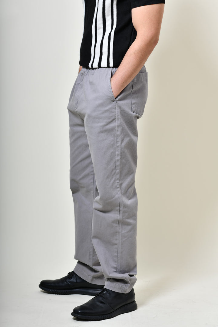Pantalón de Gabardina Comfy - gris claro