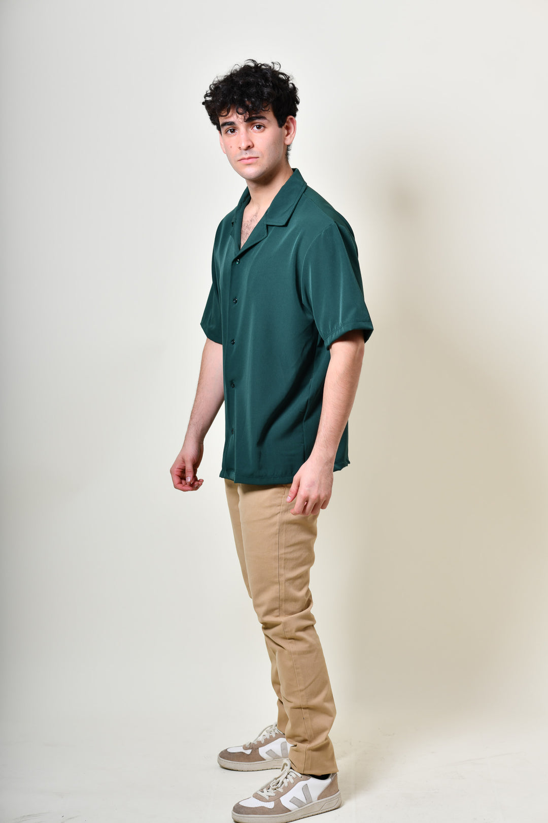 Camisa Guayabera - verde botella