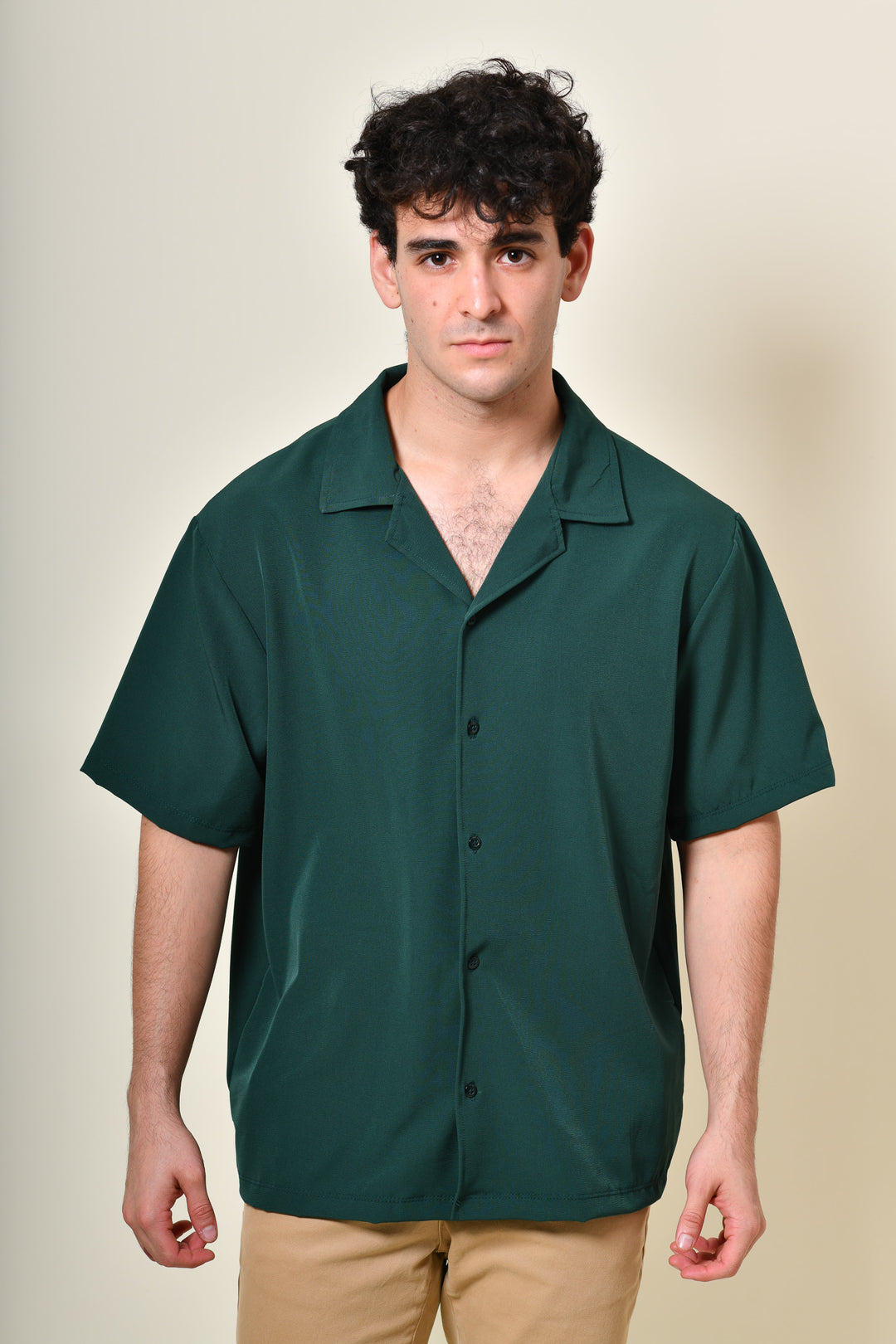 Camisa Guayabera - verde botella