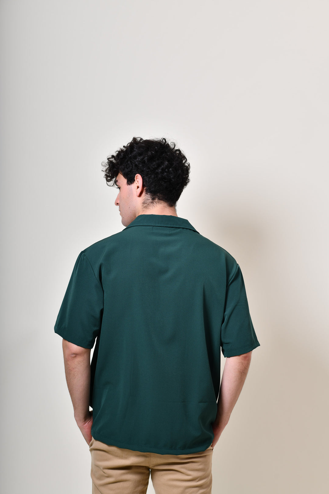 Camisa Guayabera - verde botella