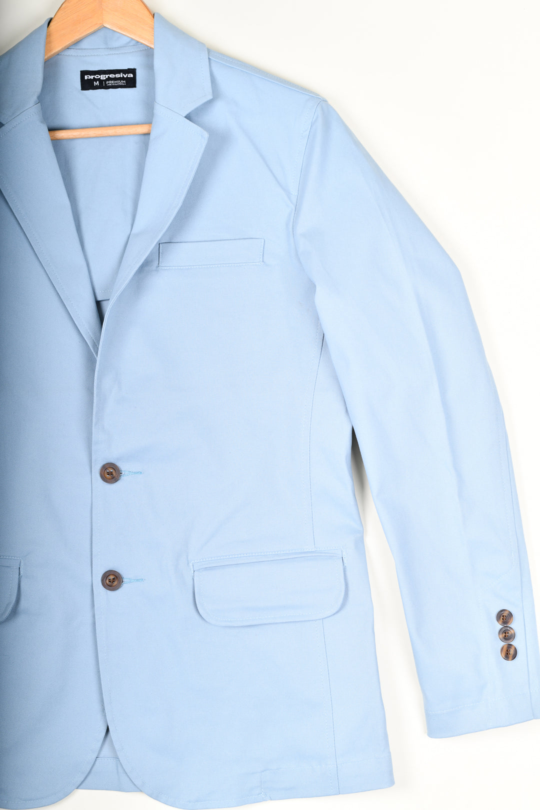 Saco de gabardina - Celeste