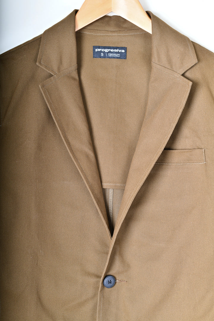 Saco de gabardina - Café Claro