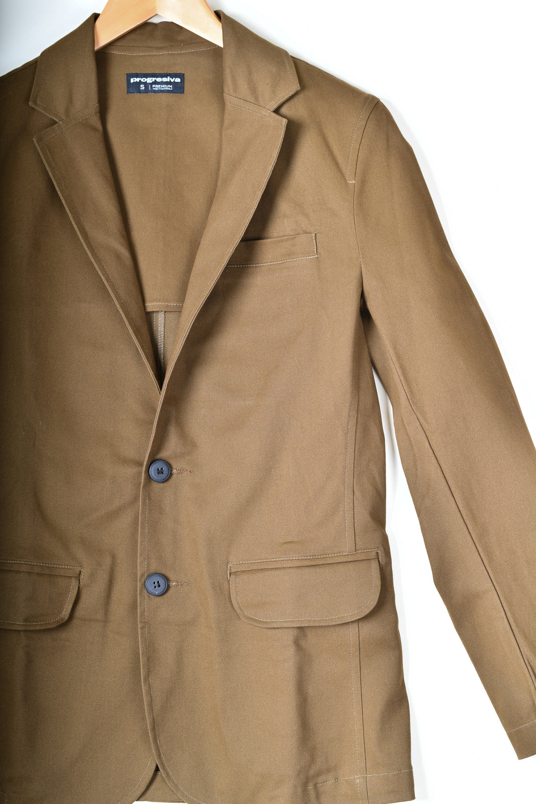 Saco de gabardina - Café Claro