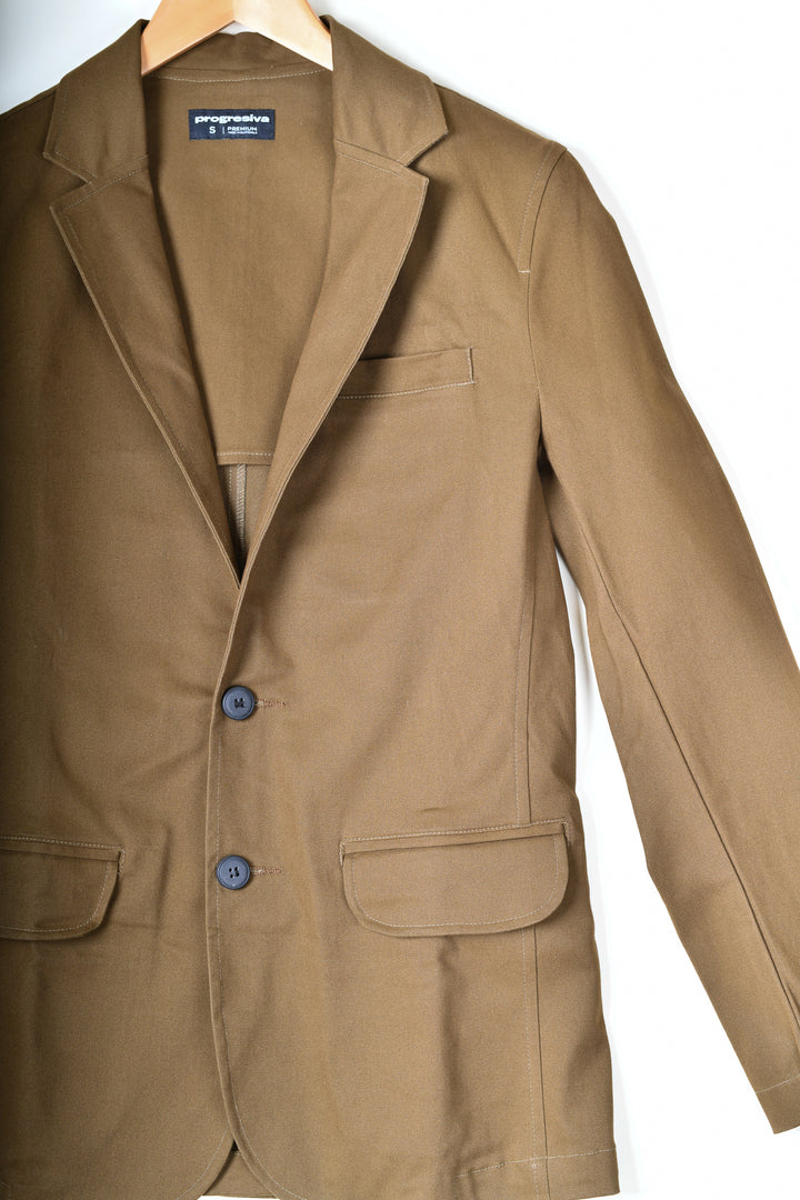 Saco de gabardina - Café Claro