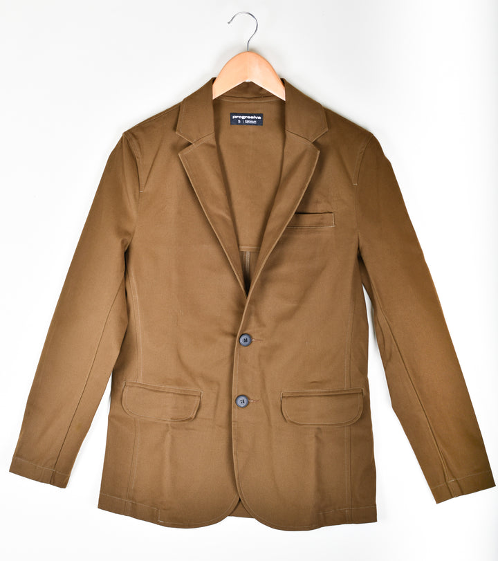 Saco de gabardina - Café Claro