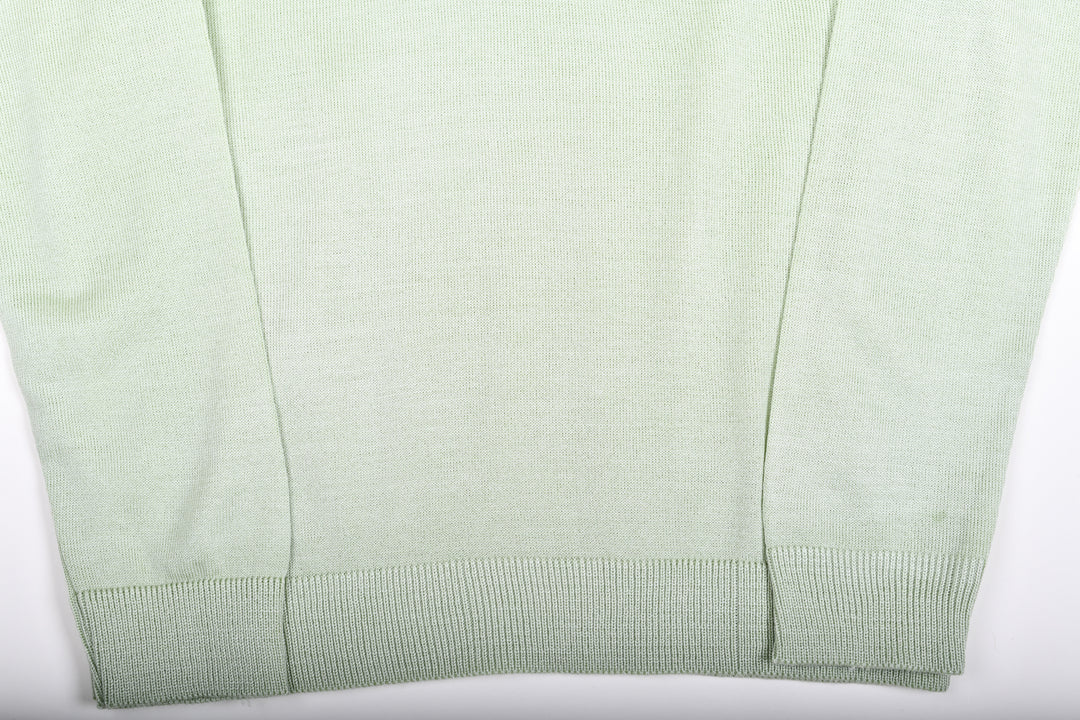 Suéter tejido - cuello V - Verde Pastel