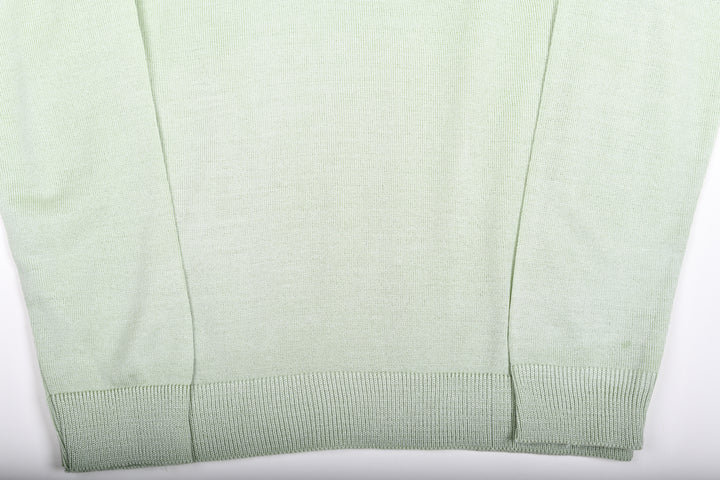 Suéter tejido - cuello V - Verde Pastel