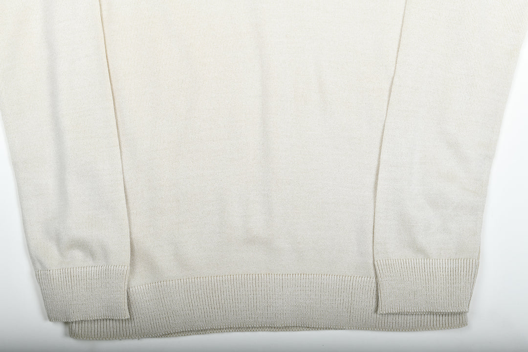 Suéter tejido - cuello V - Beige