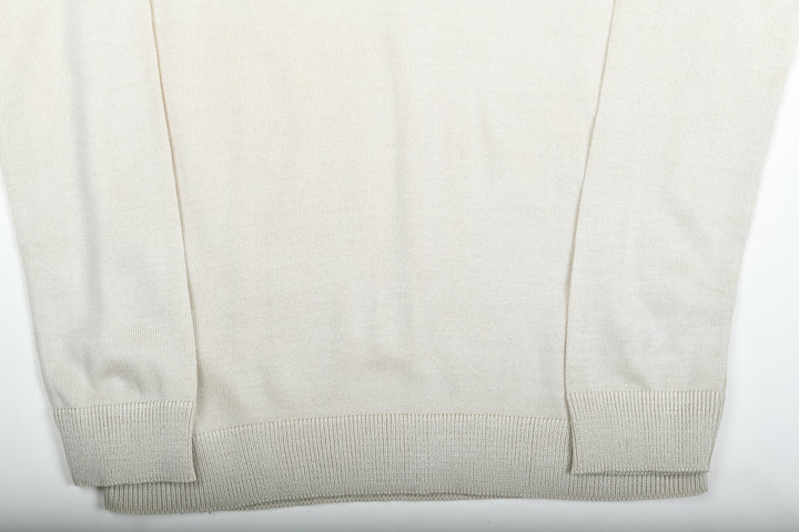 Suéter tejido - cuello V - Beige