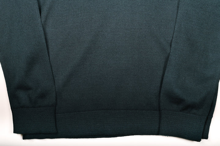 Suéter tejido - cuello V - Verde Botella