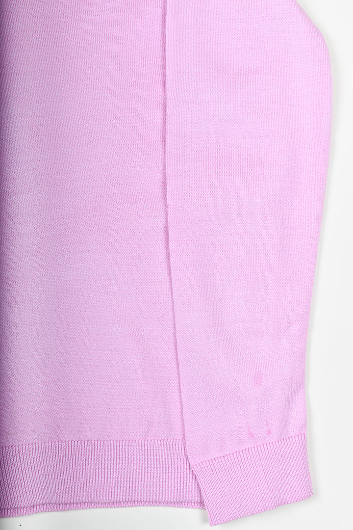 Suéter tejido - cuello V - Rosa