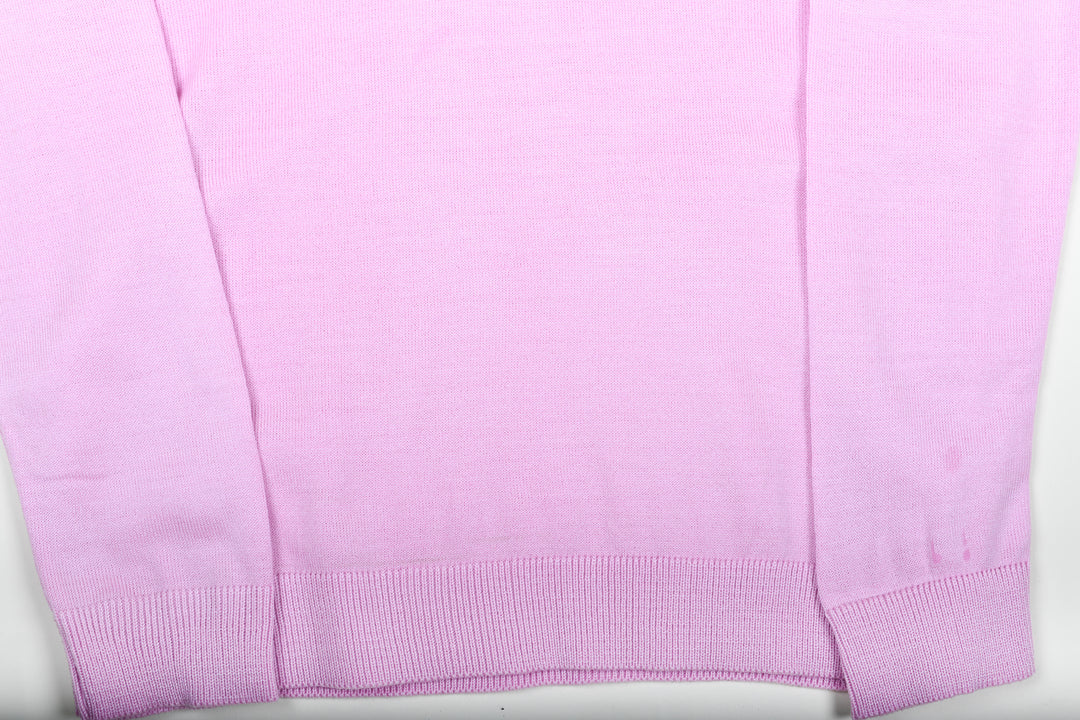 Suéter tejido - cuello V - Rosa