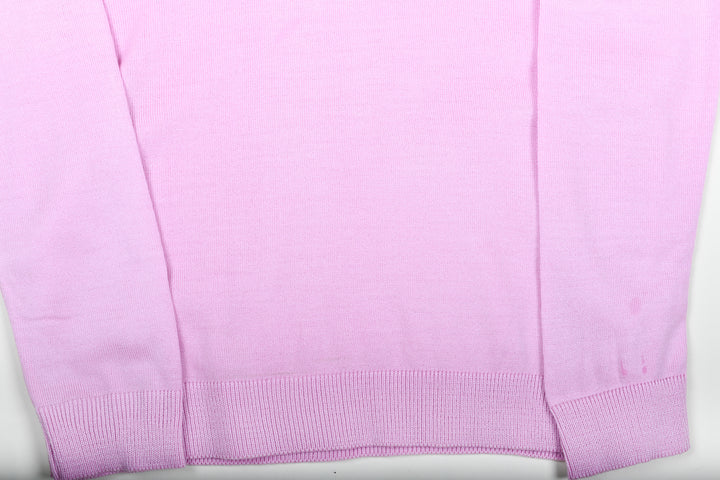 Suéter tejido - cuello V - Rosa