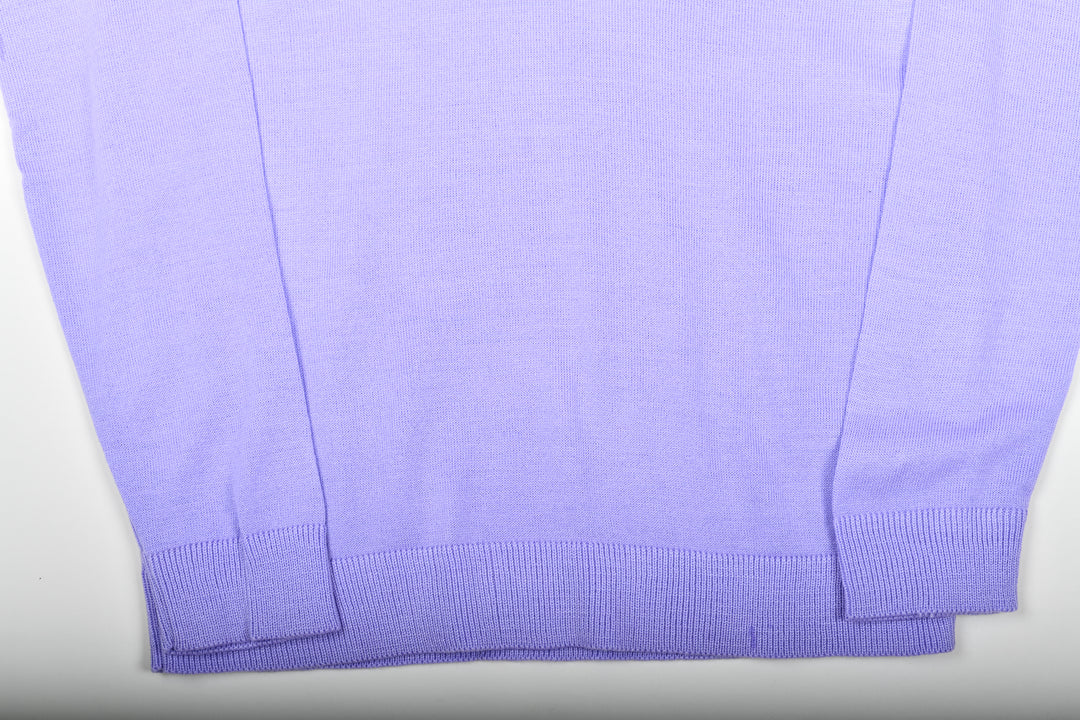 Suéter tejido - cuello V - Lila