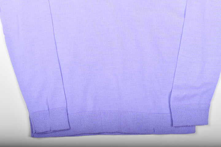 Suéter tejido - cuello V - Lila