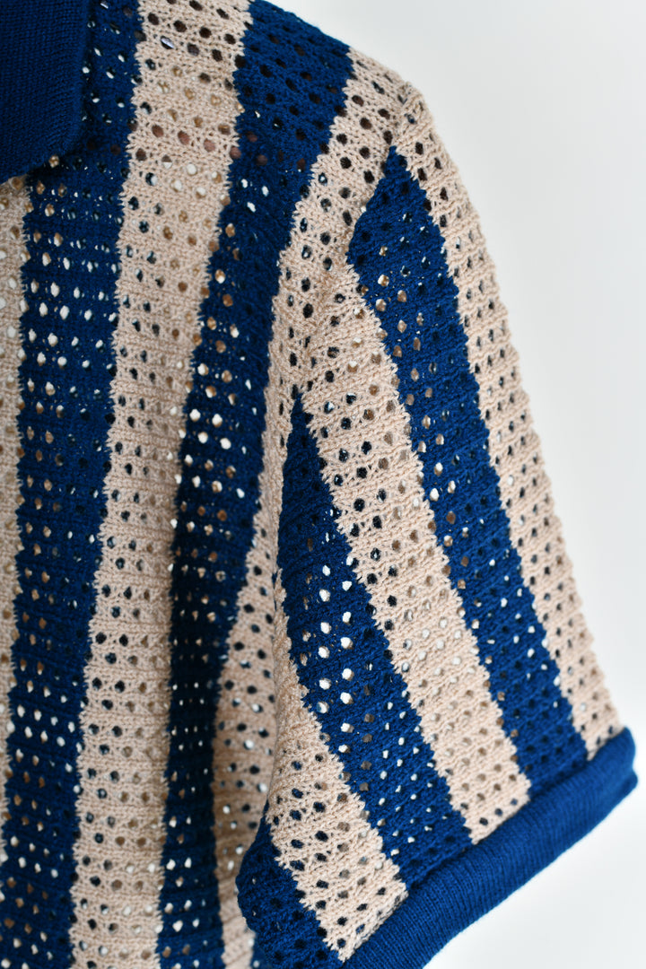 Playera Tipo Polo - Tejida ( beige - sipson)