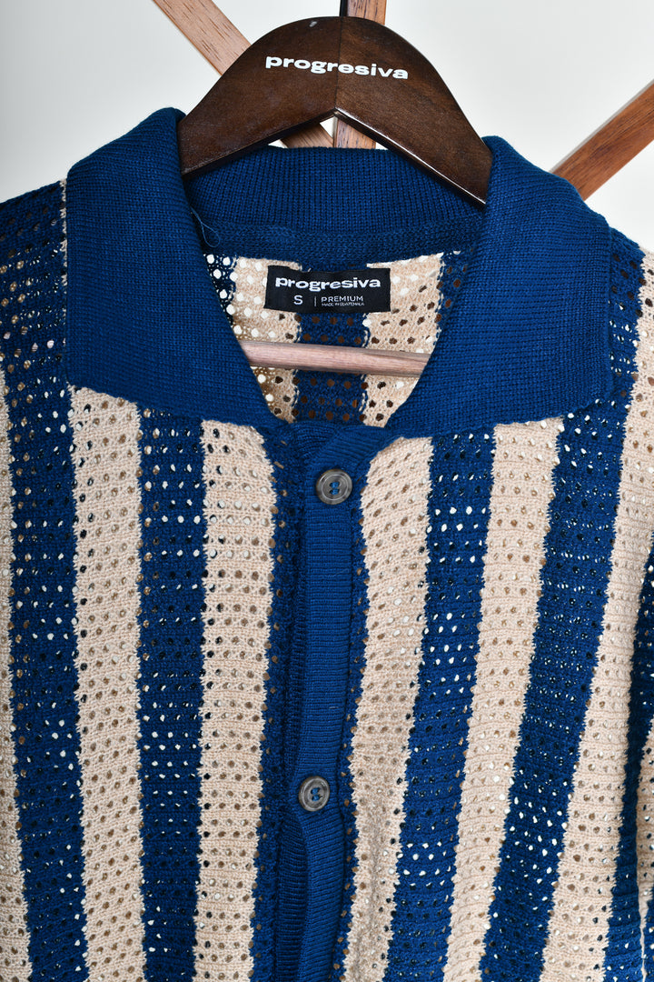 Playera Tipo Polo - Tejida ( beige - sipson)