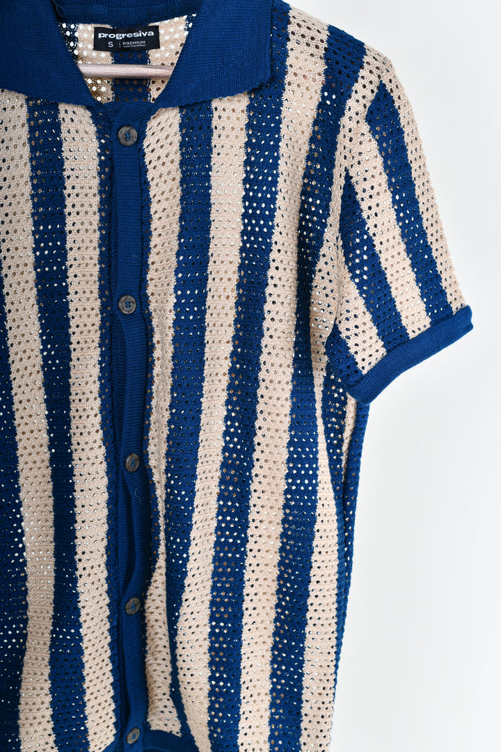 Playera Tipo Polo - Tejida ( beige - sipson)