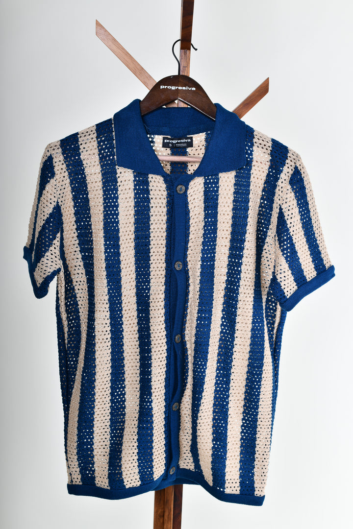 Playera Tipo Polo - Tejida ( beige - sipson)