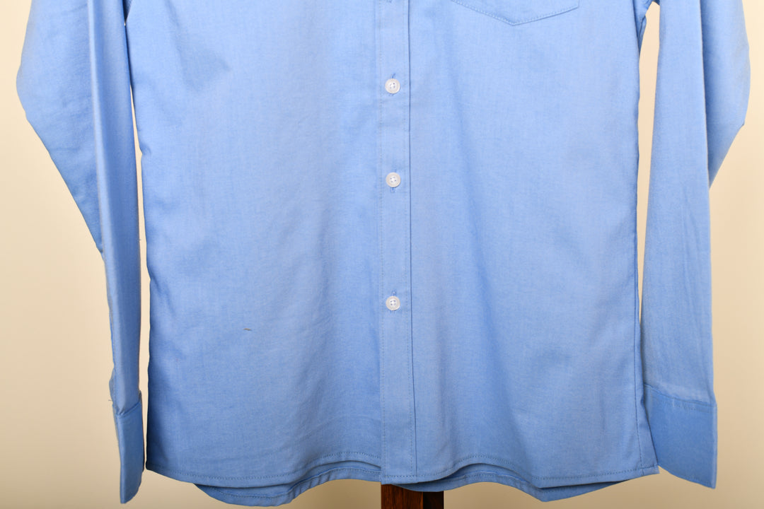 Camisa oxford manga larga cuello normal - azul claro