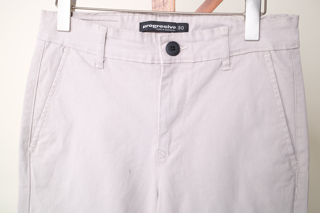 Pantalón de Gabardina - Recto - beige