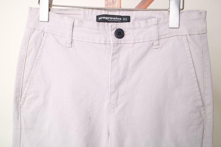 Pantalón de Gabardina - Recto - beige