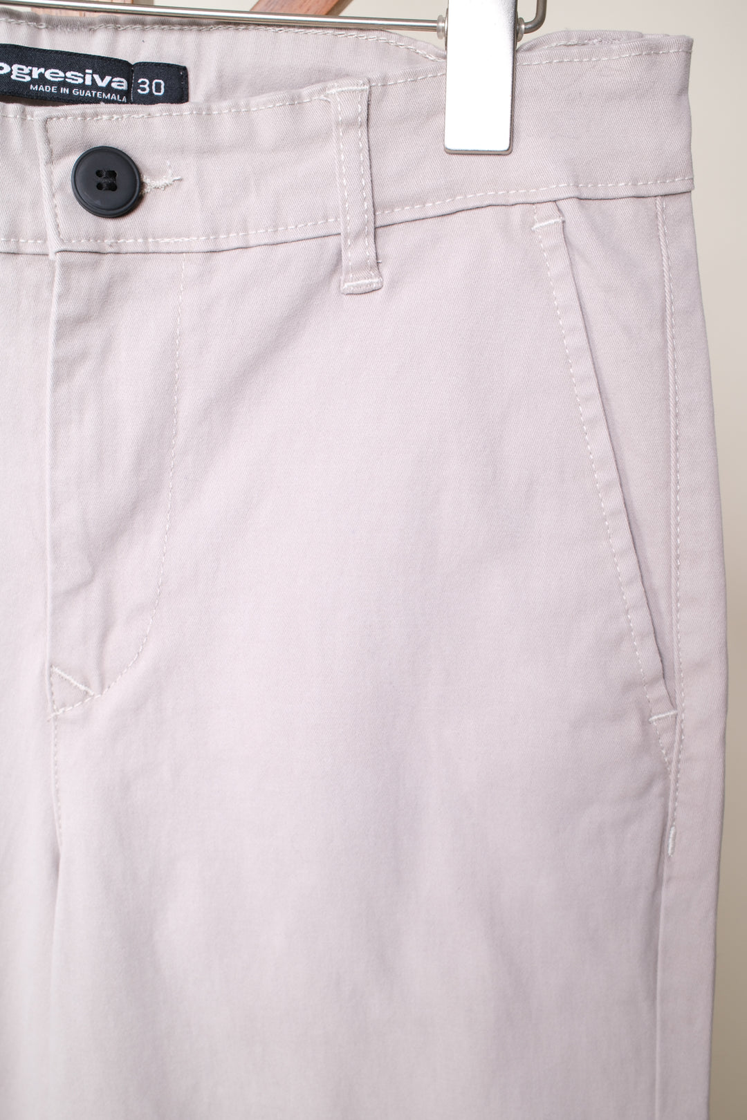 Pantalón de Gabardina - Recto - beige