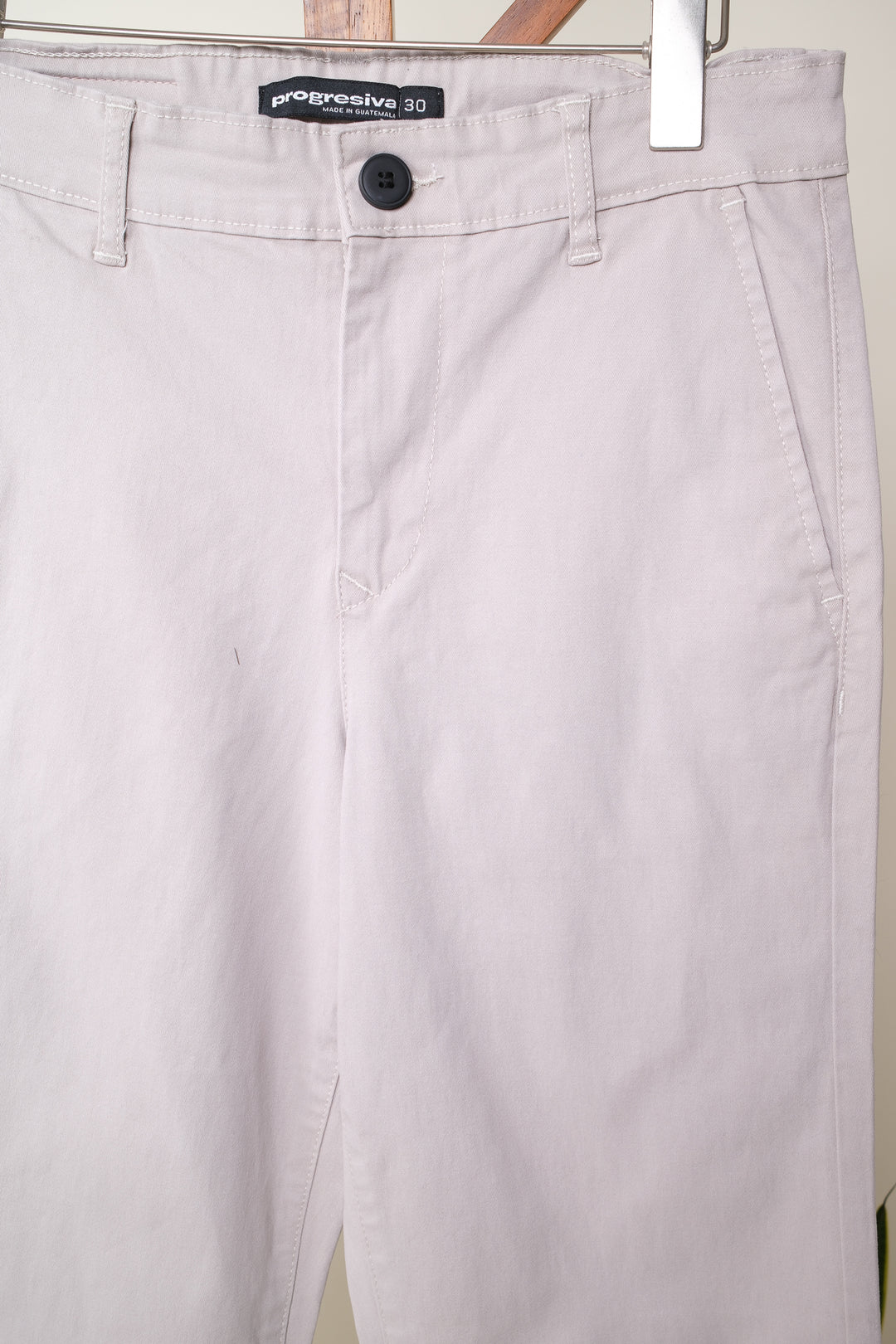 Pantalón de Gabardina - Recto - beige