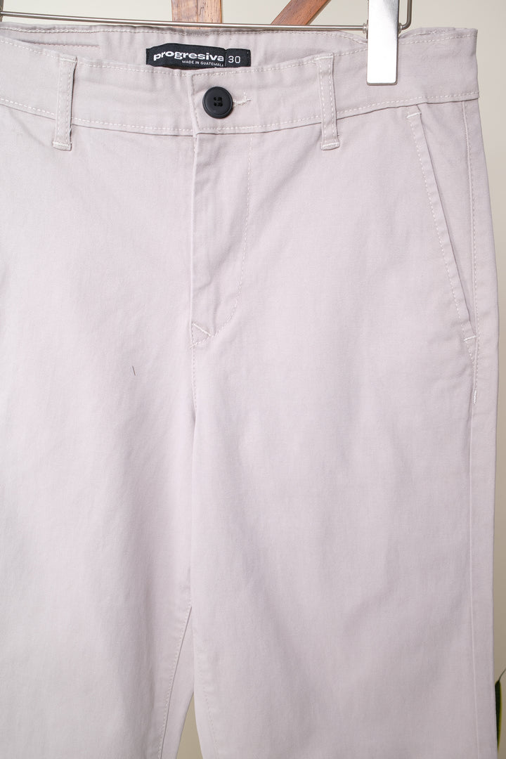 Pantalón de Gabardina - Recto - beige