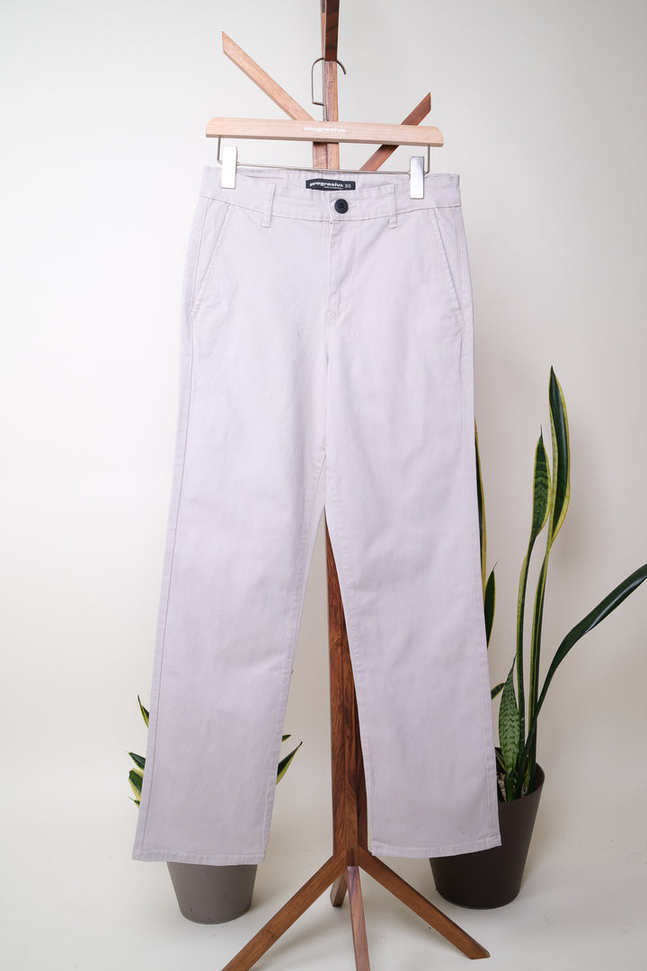 Pantalón de Gabardina - Recto - beige