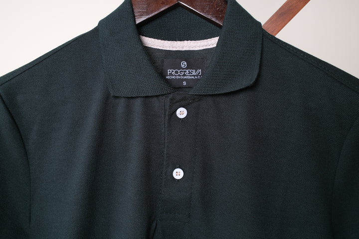 Playera Tipo Polo - verde olivo