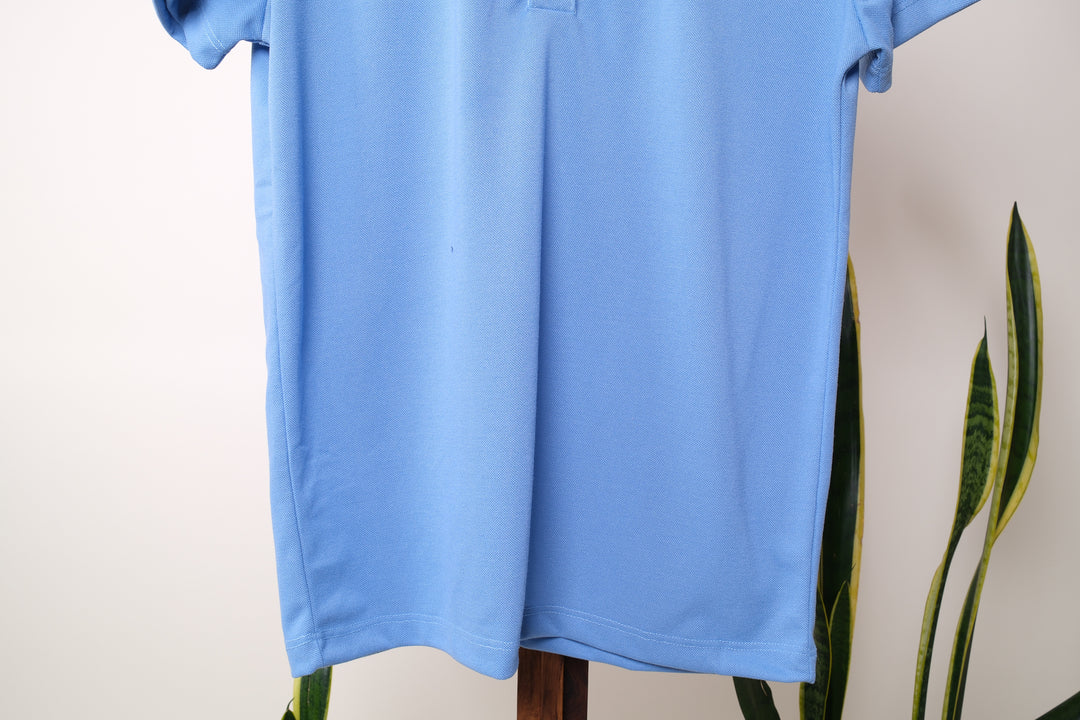 Polo cuello chino - celeste