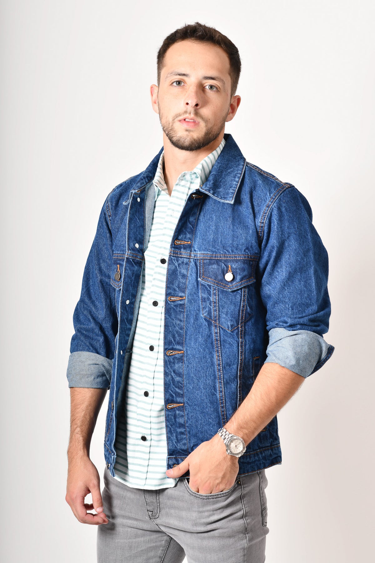 Kemeja Outfit Con Playera Azul Marino Polos Personalizados Camisas