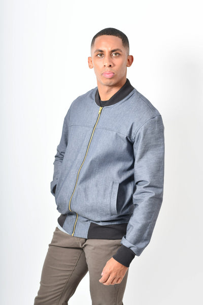 Bomber jacket  - lona light wash