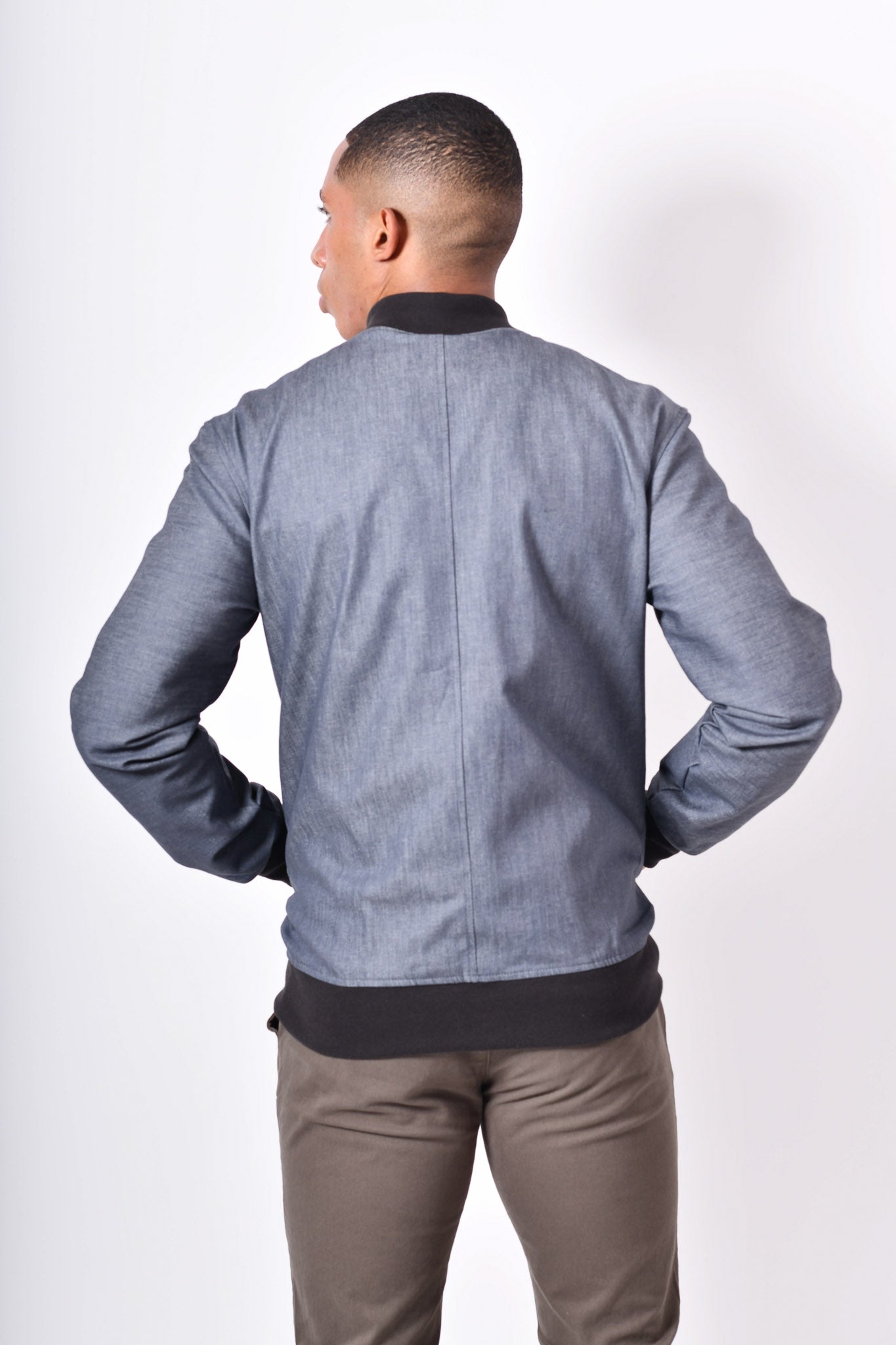 Bomber jacket  - lona light wash