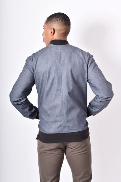 Bomber jacket  - lona light wash