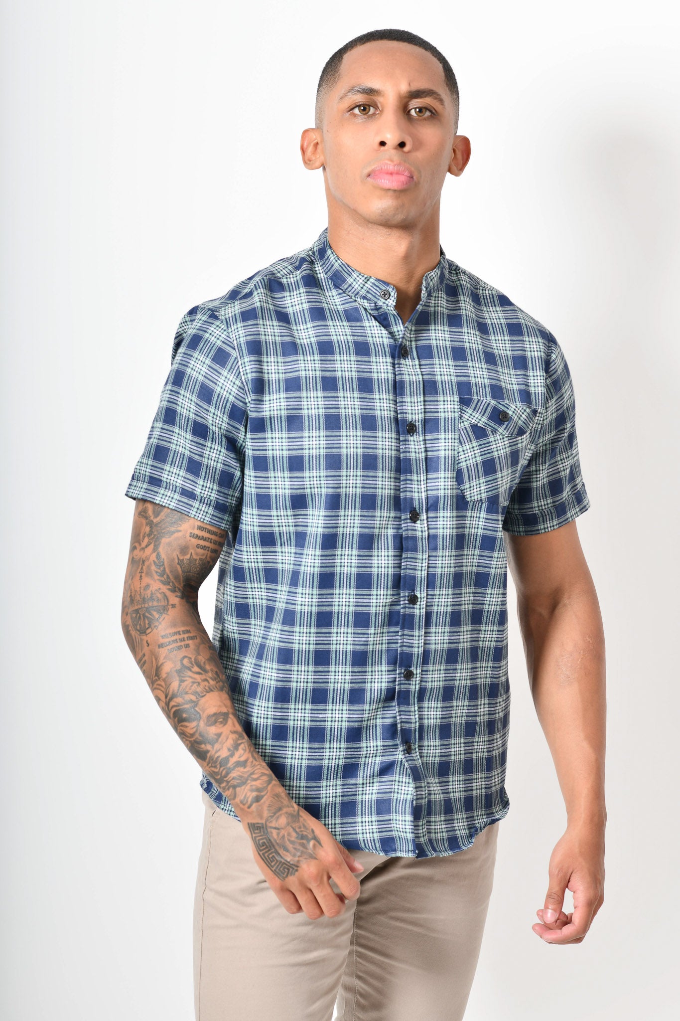 Camisa premium -  azul verde