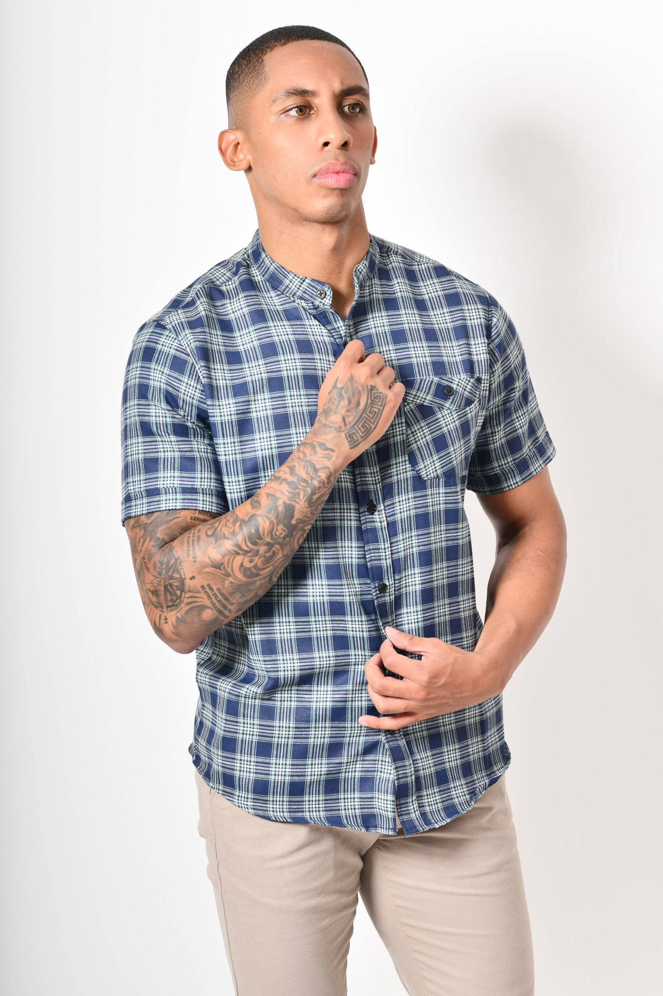 Camisa premium -  azul verde