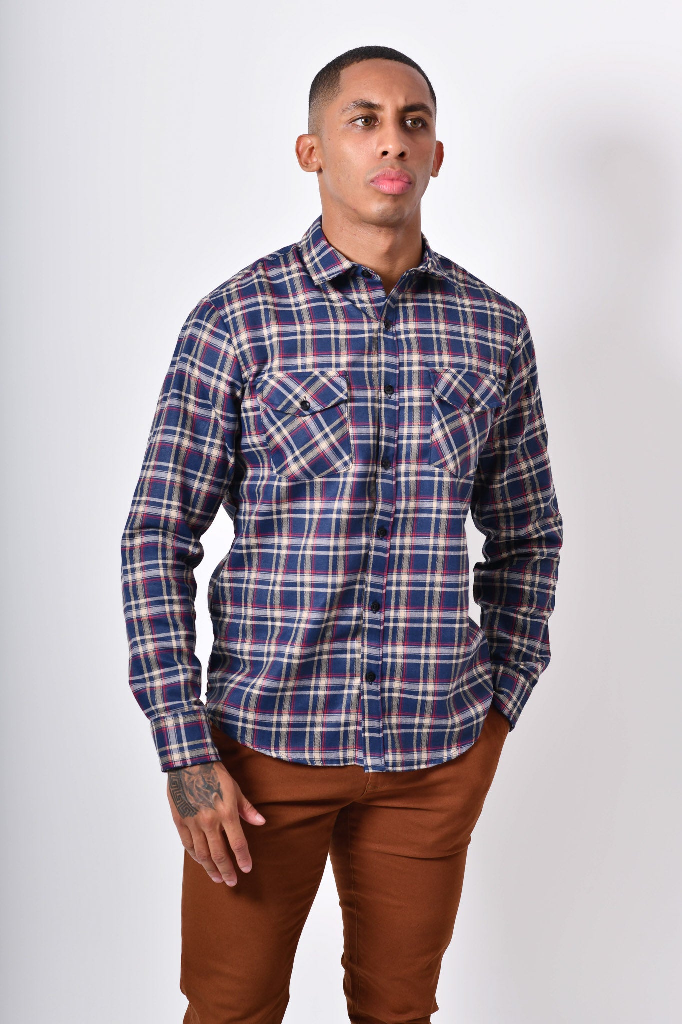 Camisa premium - azul beige