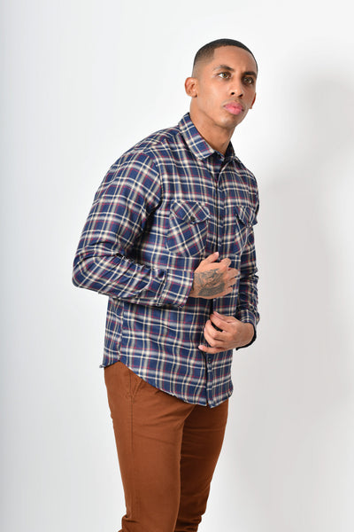 Camisa premium - azul beige