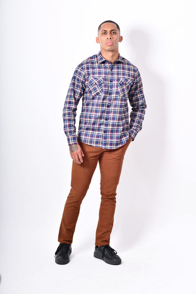 Camisa premium - azul beige