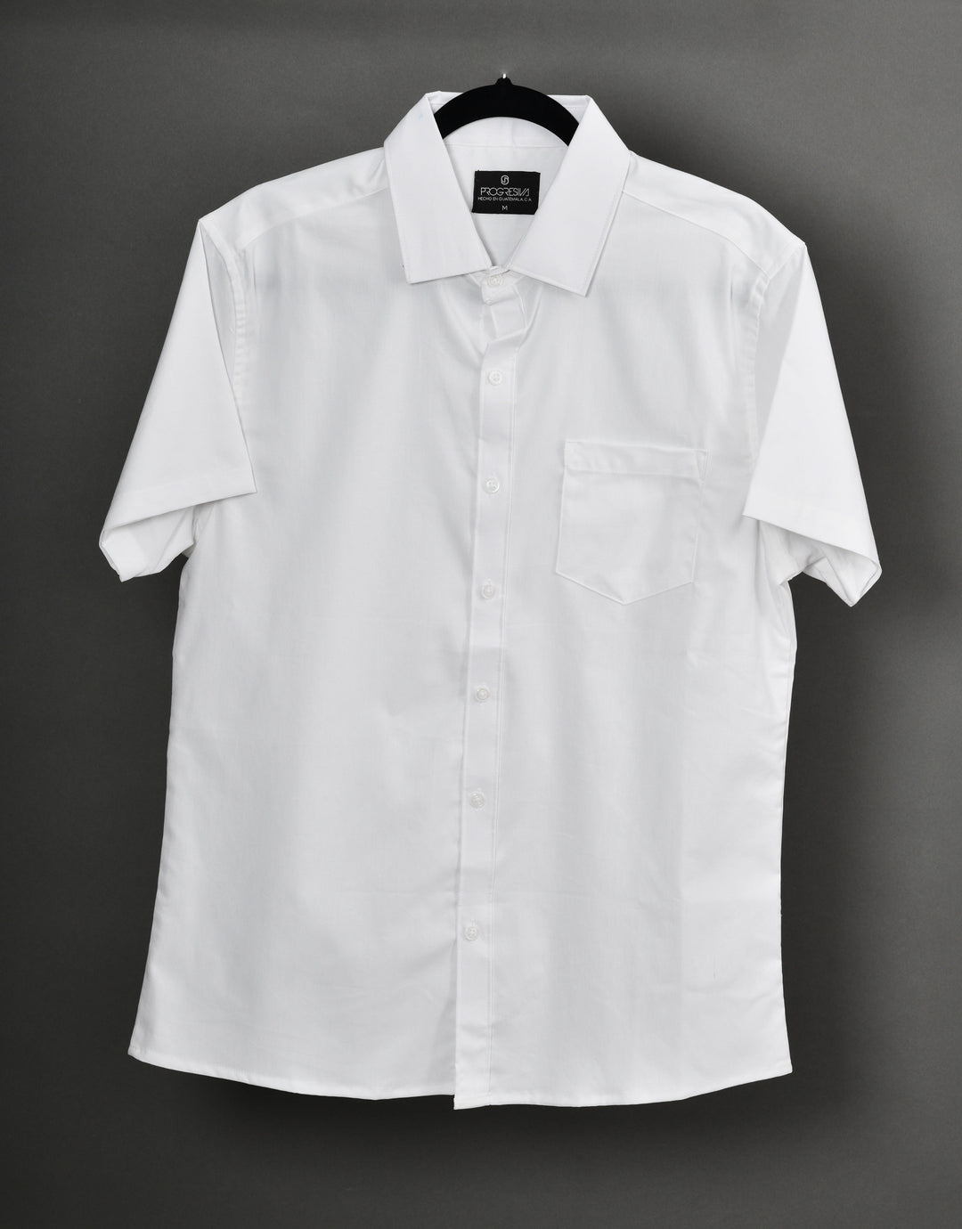 Camisa oxford manga corta cuello normal - blanco - STRETCH