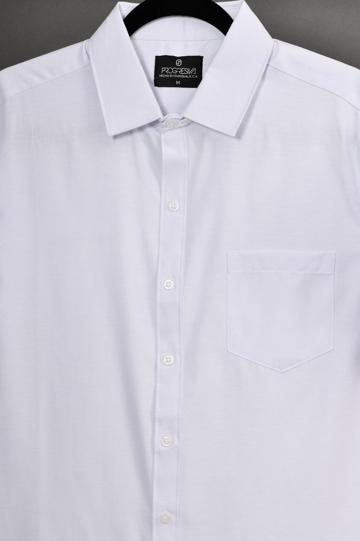 Camisa oxford manga corta cuello normal - blanco
