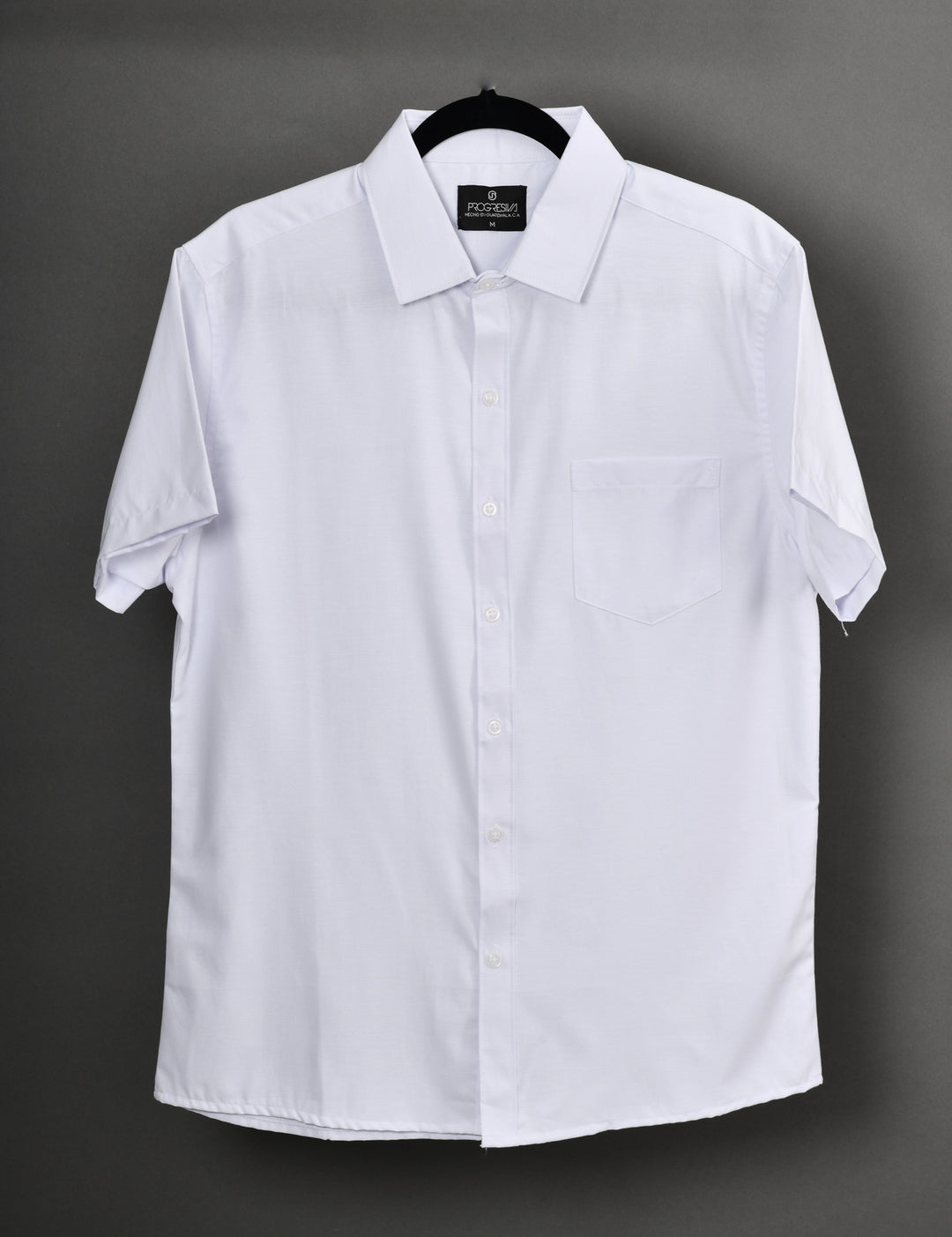 Camisa oxford manga corta cuello normal - blanco