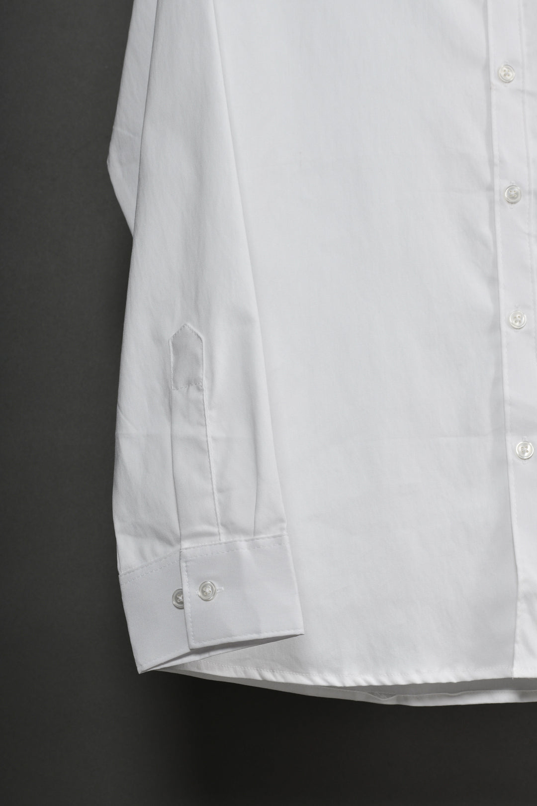 Camisa oxford manga larga cuello normal - blanca - STRETCH