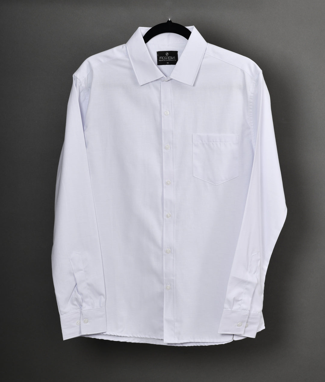 Camisa oxford manga larga cuello normal - blanca