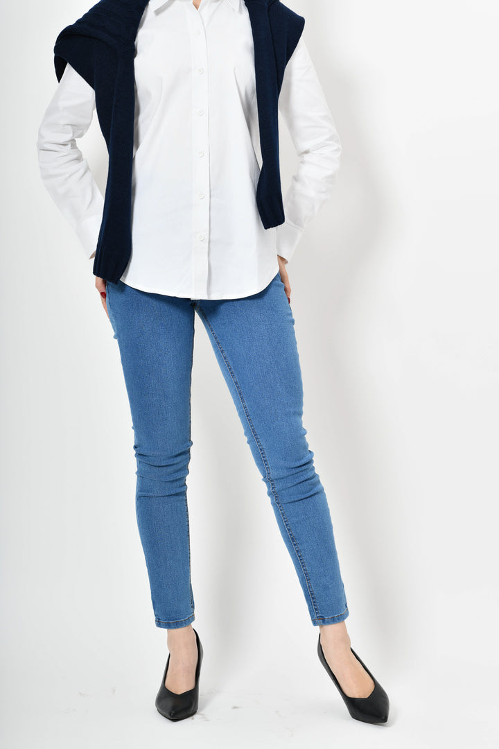 Blusa de botones - blanca