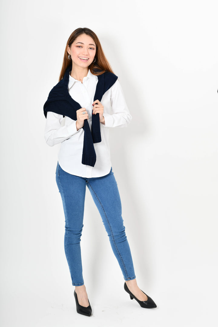 Blusa de botones - blanca