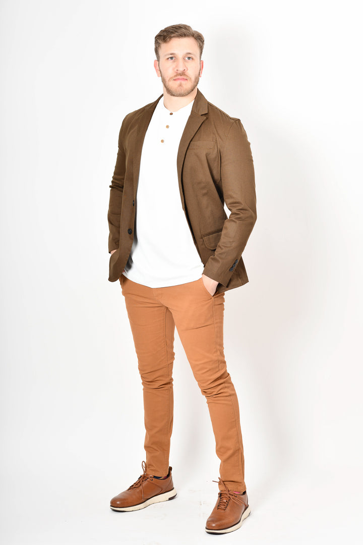 Saco de gabardina - café puntos