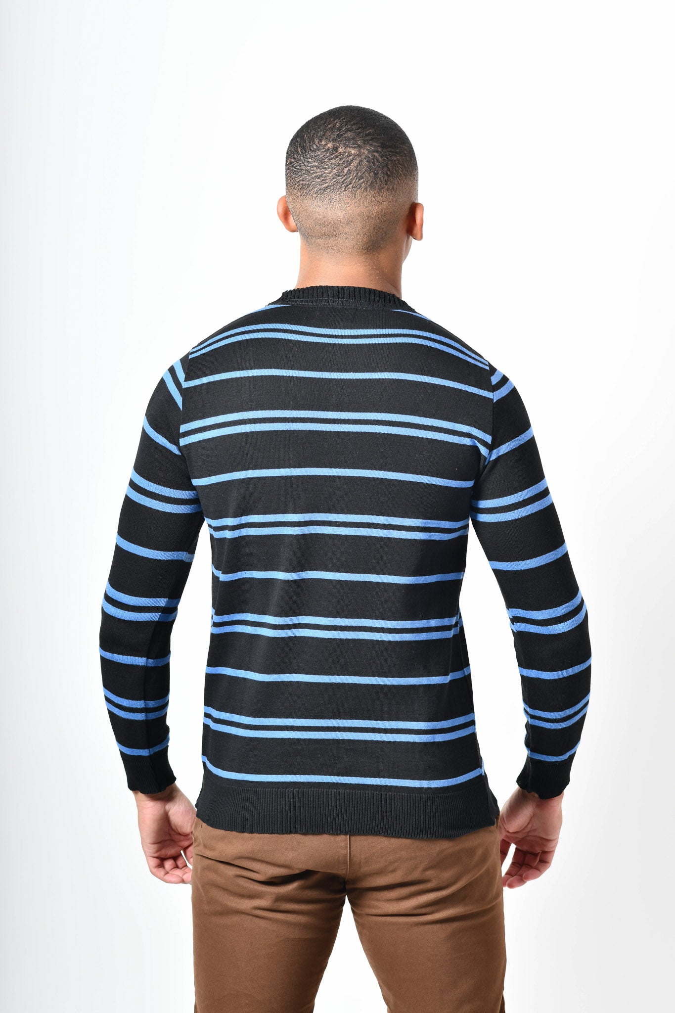 Sueter premium tejido - negro azul